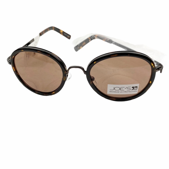 NWT Joe’s Jeans DK Tortoise Round Sunglasses NEW - Picture 7 of 8